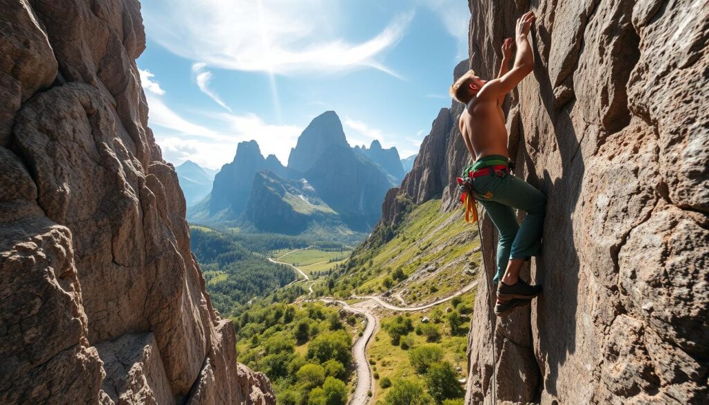 rock climbing